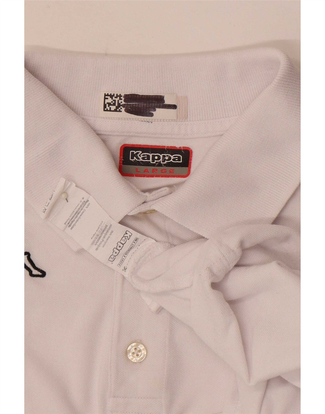Camisa polo masculina Kappa grande algodão branco