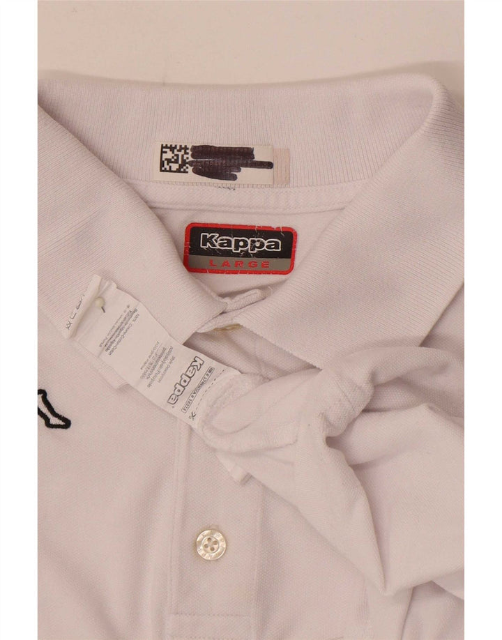 Camisa polo masculina Kappa grande algodão branco