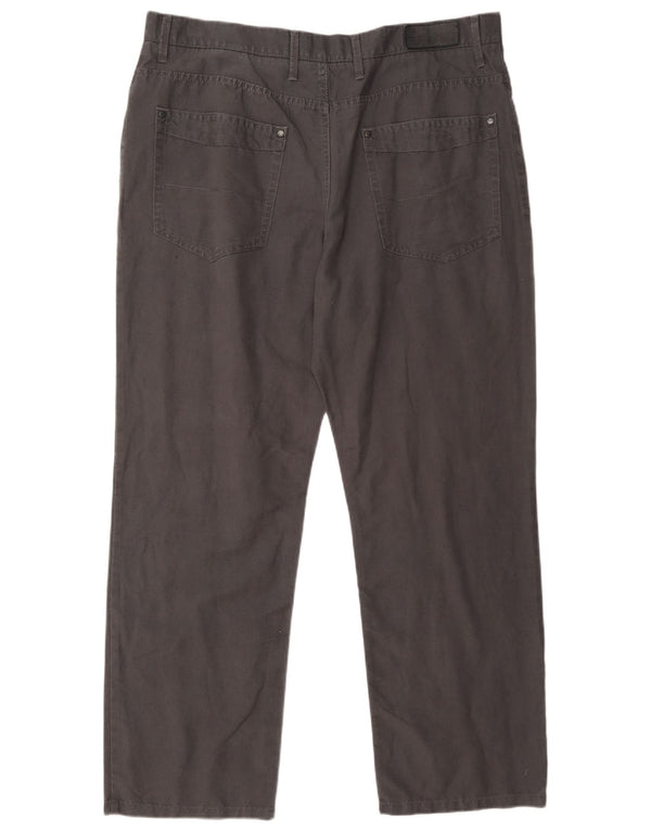Calça casual reta masculina Marks & Spencer Blue Harbor W38 L31 cinza