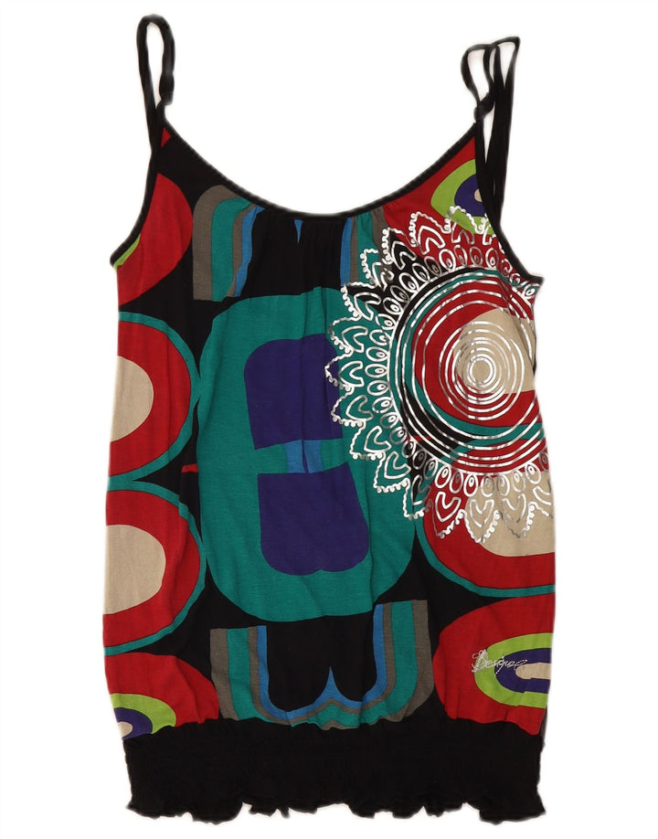 DESIGUAL Cami Top Feminino UK 12 Médio Multicolorido Geométrico