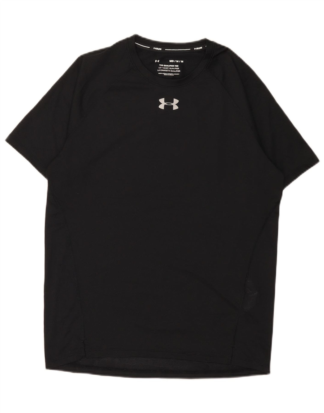 Under Armour Mens Camiseta Top Médio Poliéster Preto