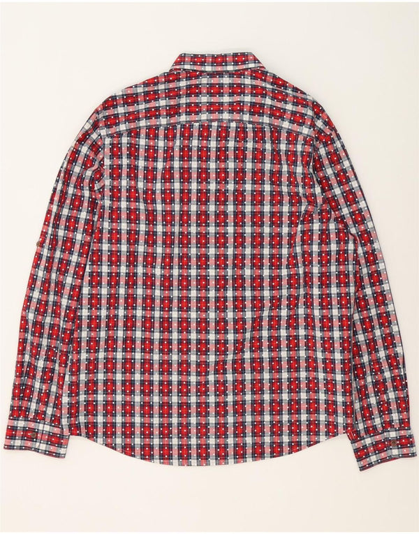 Camisa masculina Penguin Heritage Slim Fit 2XL algodão xadrez vermelho