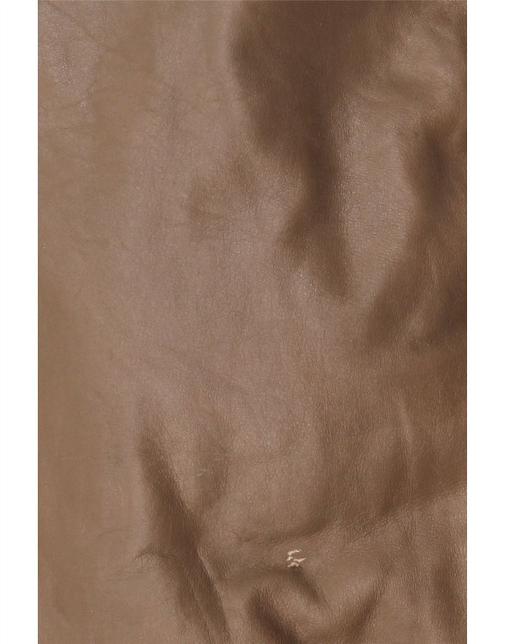 Jaqueta de couro masculina vintage IT 50 grande marrom
