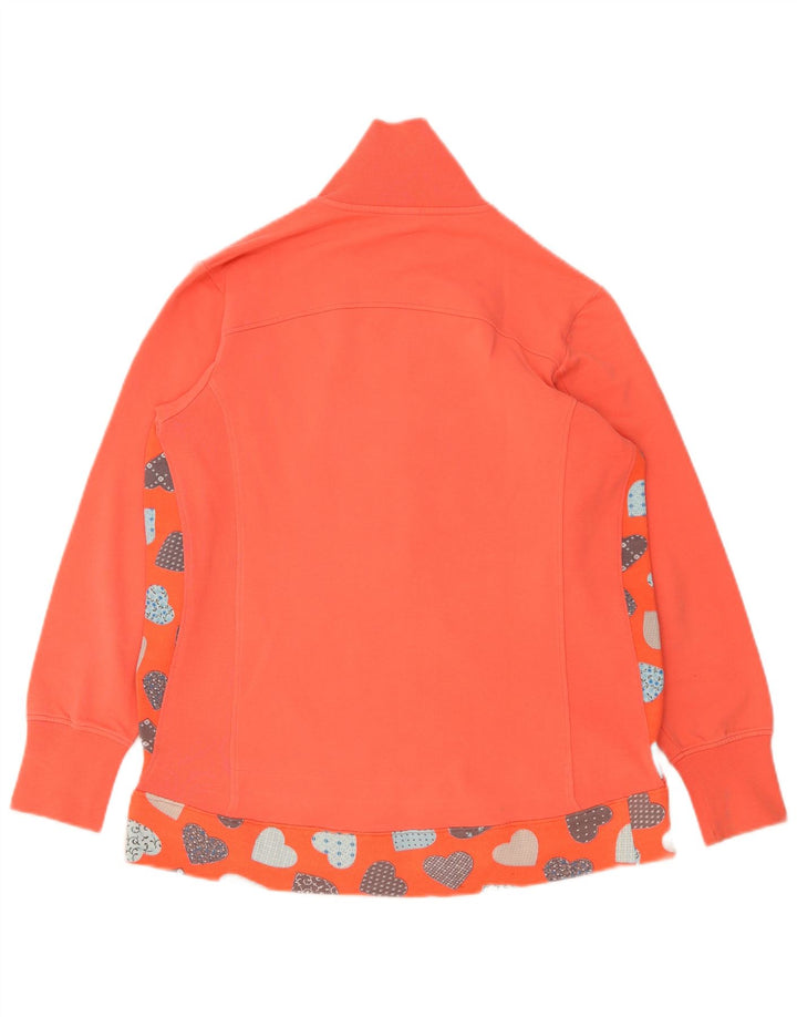 Asics Womens Tracksuit Top Jacket UK 16 Grande Coração Laranja