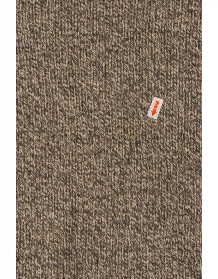 L.L.BEAN Suéter masculino com gola redonda de lã cinza médio