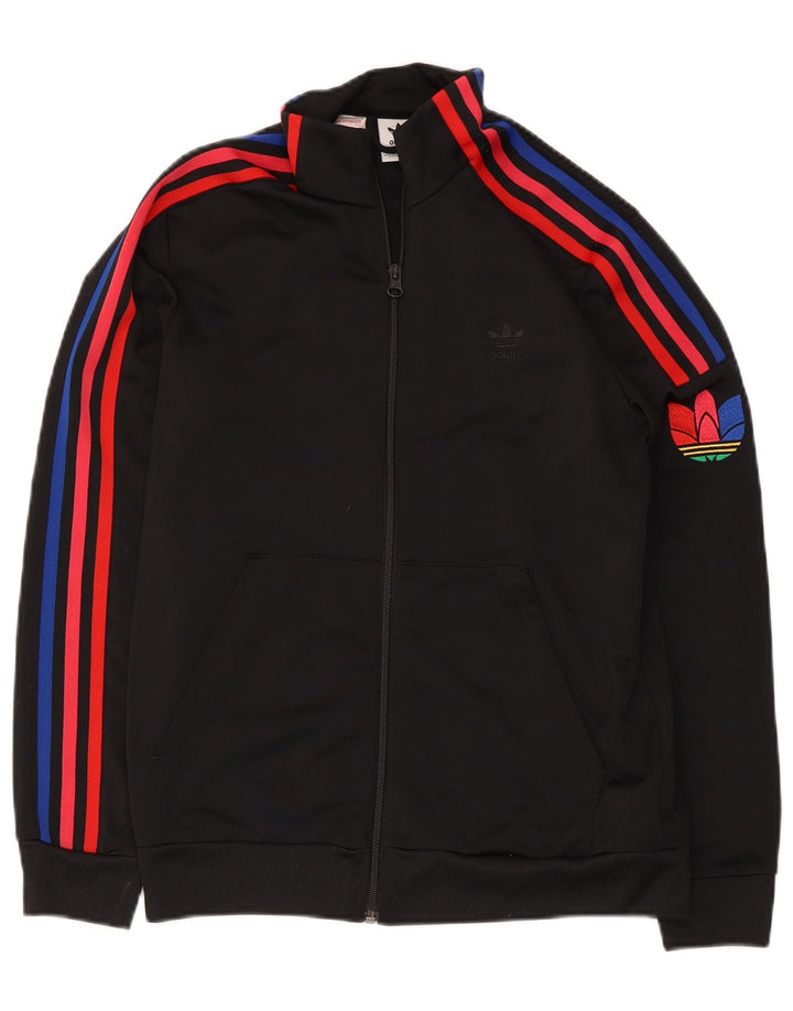 Casaco de treino gráfico Adidas Boys 13-14 anos preto poliéster