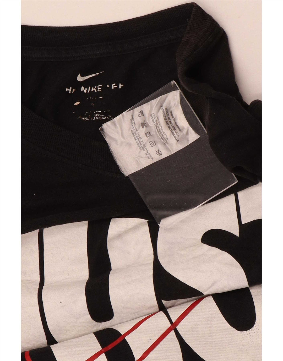 Camiseta gráfica masculina Nike grande algodão preto