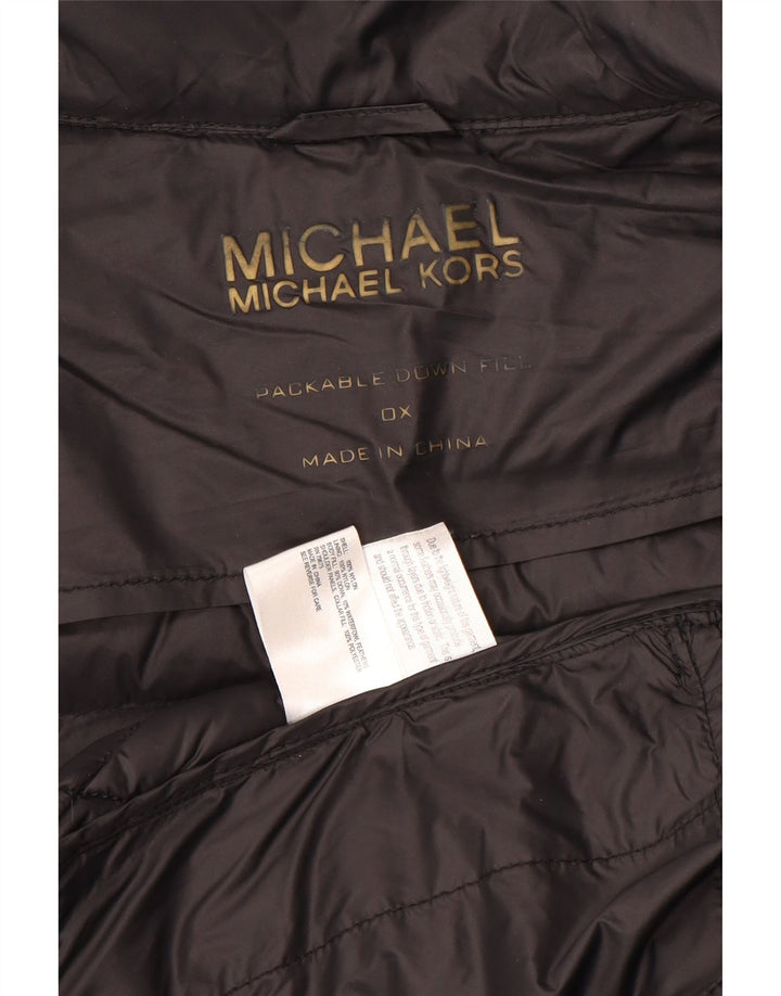 Jaqueta acolchoada feminina Michael Kors Reino Unido 18 XL preto nylon
