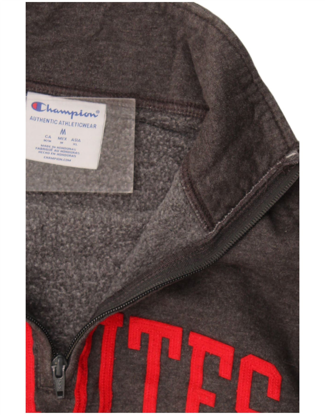 Champion Mens Utah Utes Moletom Gráfico Jumper Médio Cinza Salpicado