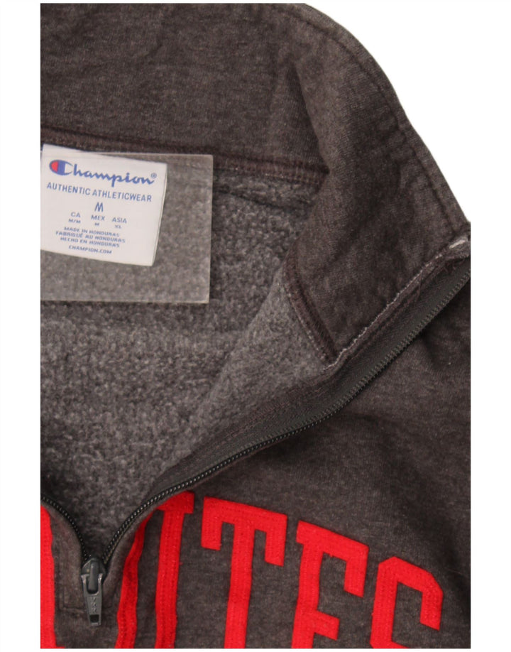 Champion Mens Utah Utes Moletom Gráfico Jumper Médio Cinza Salpicado
