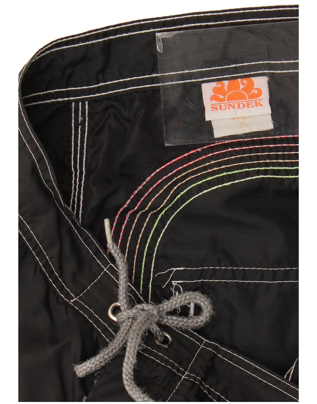 Shorts de natação masculino Sundek médio preto listrado de nylon