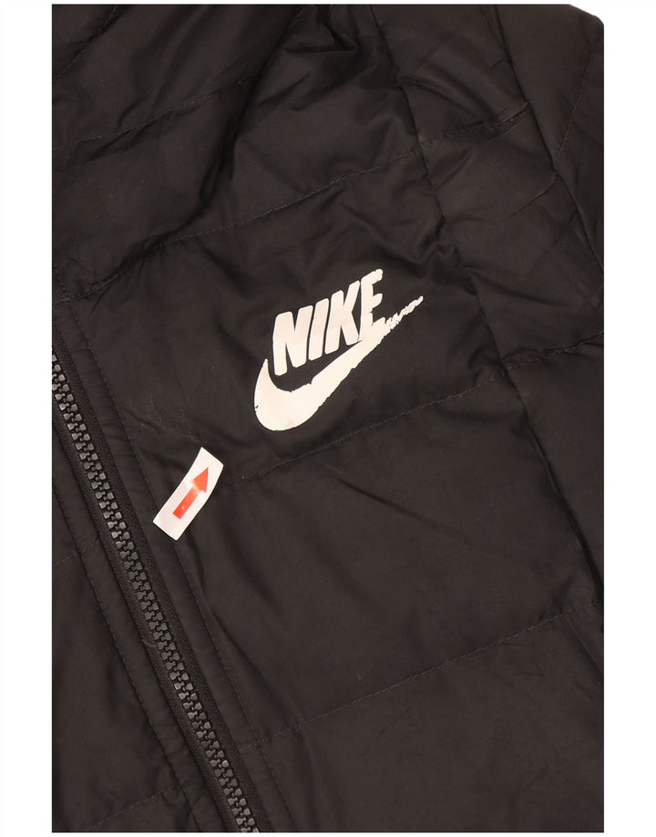 Jaqueta acolchoada com capuz feminina Nike UK 12 cinza médio