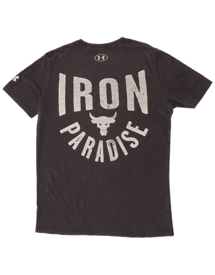 Camiseta gráfica masculina Under Armour Top médio preto