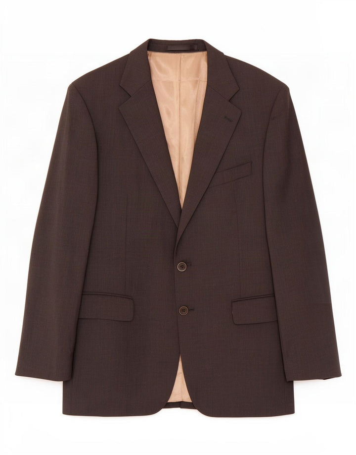 Jaqueta blazer masculina de 2 botões Marks & Spencer Reino Unido 40 cinza médio lã nova