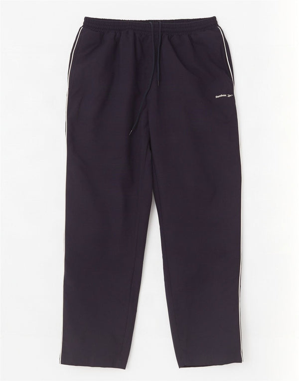 Calça de treino masculina Reebok XL azul marinho poliéster
