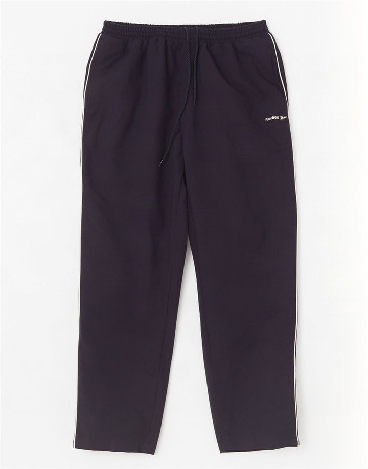 Calça de treino masculina Reebok XL azul marinho poliéster