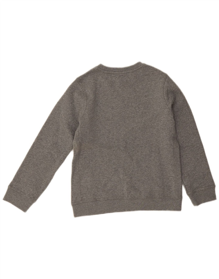 Moletom gráfico Nike Boys Jumper 10-11 anos cinza médio algodão manchado