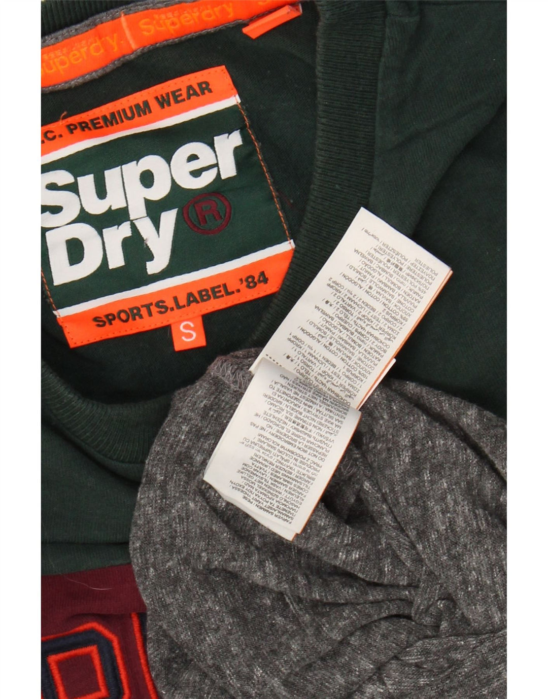 SUPERDRY Top gráfico masculino manga comprida pequeno bloco colorido multicolorido