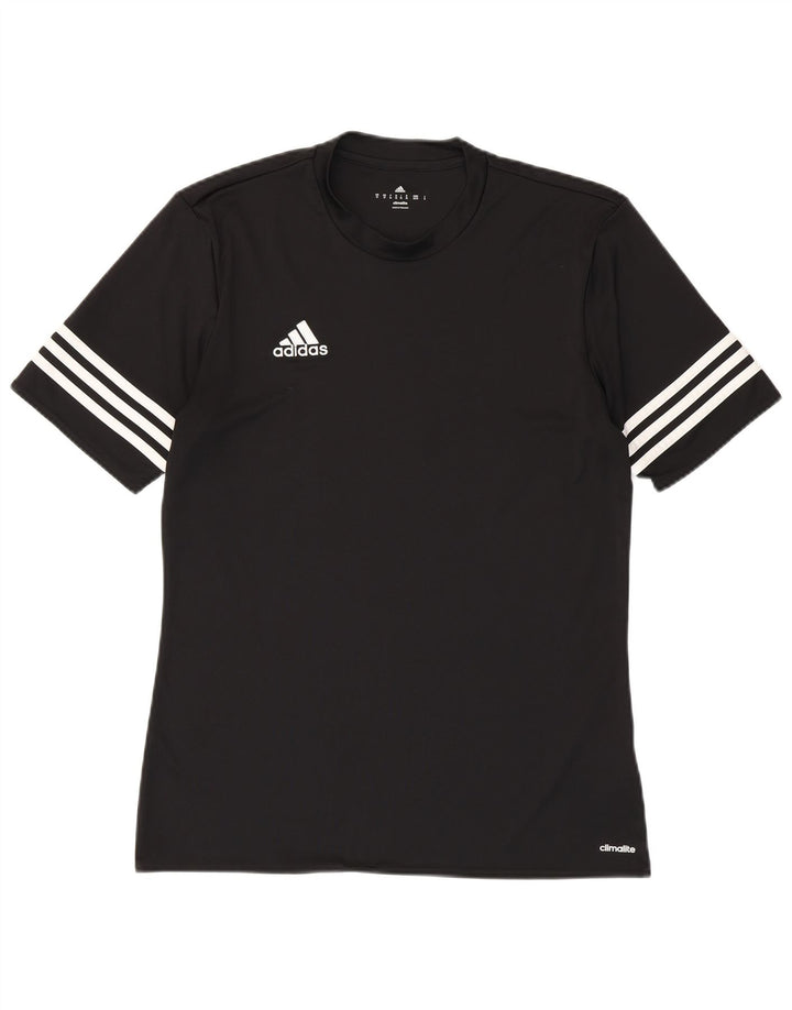 Adidas Mens Climalite Camiseta Top Médio Poliéster Preto