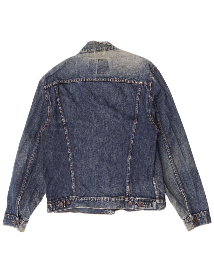 Jaqueta jeans masculina Levi's 70503 UK 40 grande algodão azul