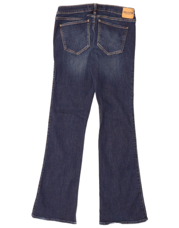 Calça jeans feminina cintura baixa Hollister US 12 grande W30 L33 azul marinho