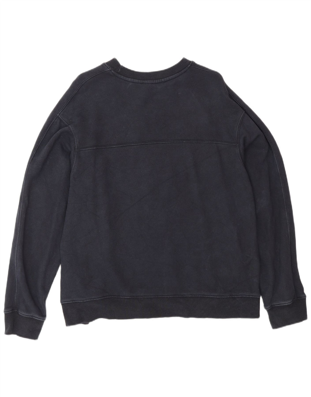 Moletom masculino ZARA com ajuste solto e pequeno algodão azul marinho