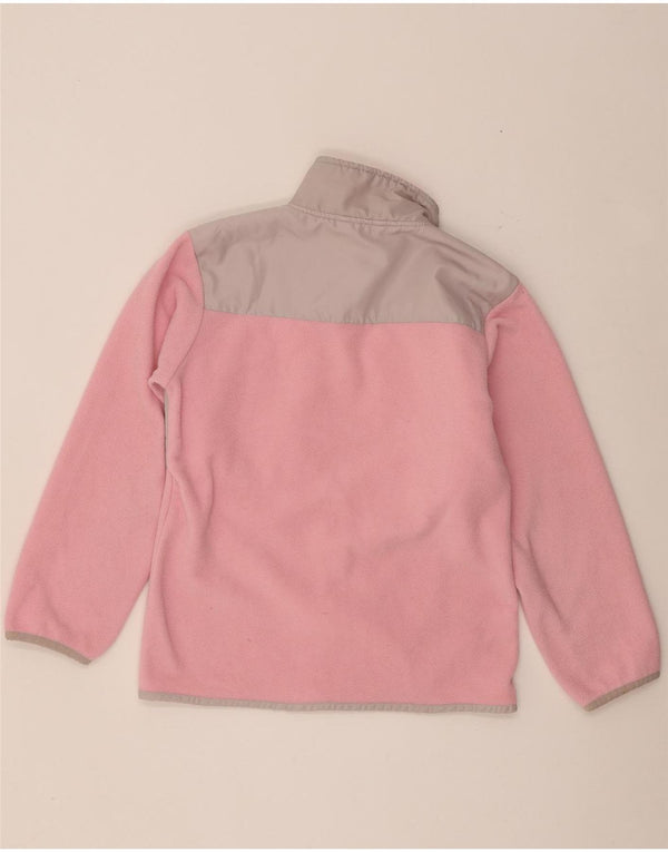 US Polo Assn. Jaqueta de lã para meninas 14-15 anos grande bloco colorido rosa