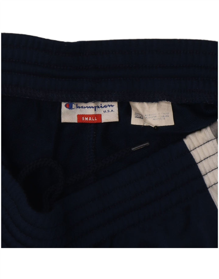 Calça de treino masculina Champion Graphic pequena azul marinho colorblock