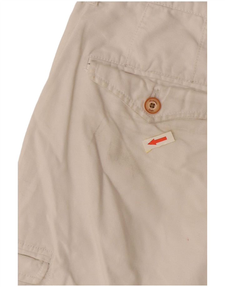 Shorts cargo masculino Massimo Dutti EU 42 grande W32 branco