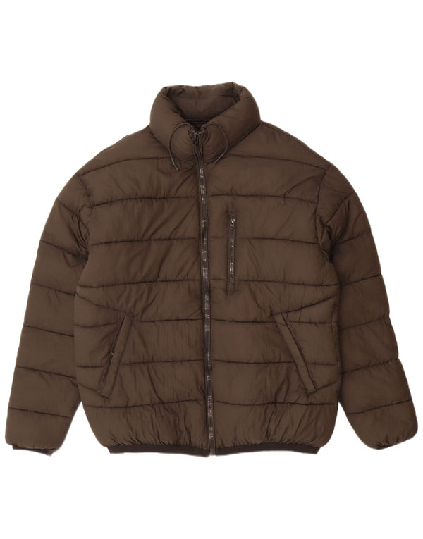 PIAZZA ITALIA Mens Padded Jacket UK 42 XL Grey Nylon