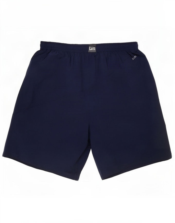Shorts esportivos masculinos Nike Dri Fit grande poliéster listrado azul marinho