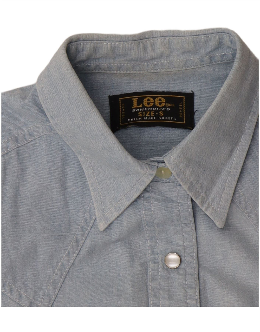 Camisa feminina sem mangas Lee UK 10 pequena azul