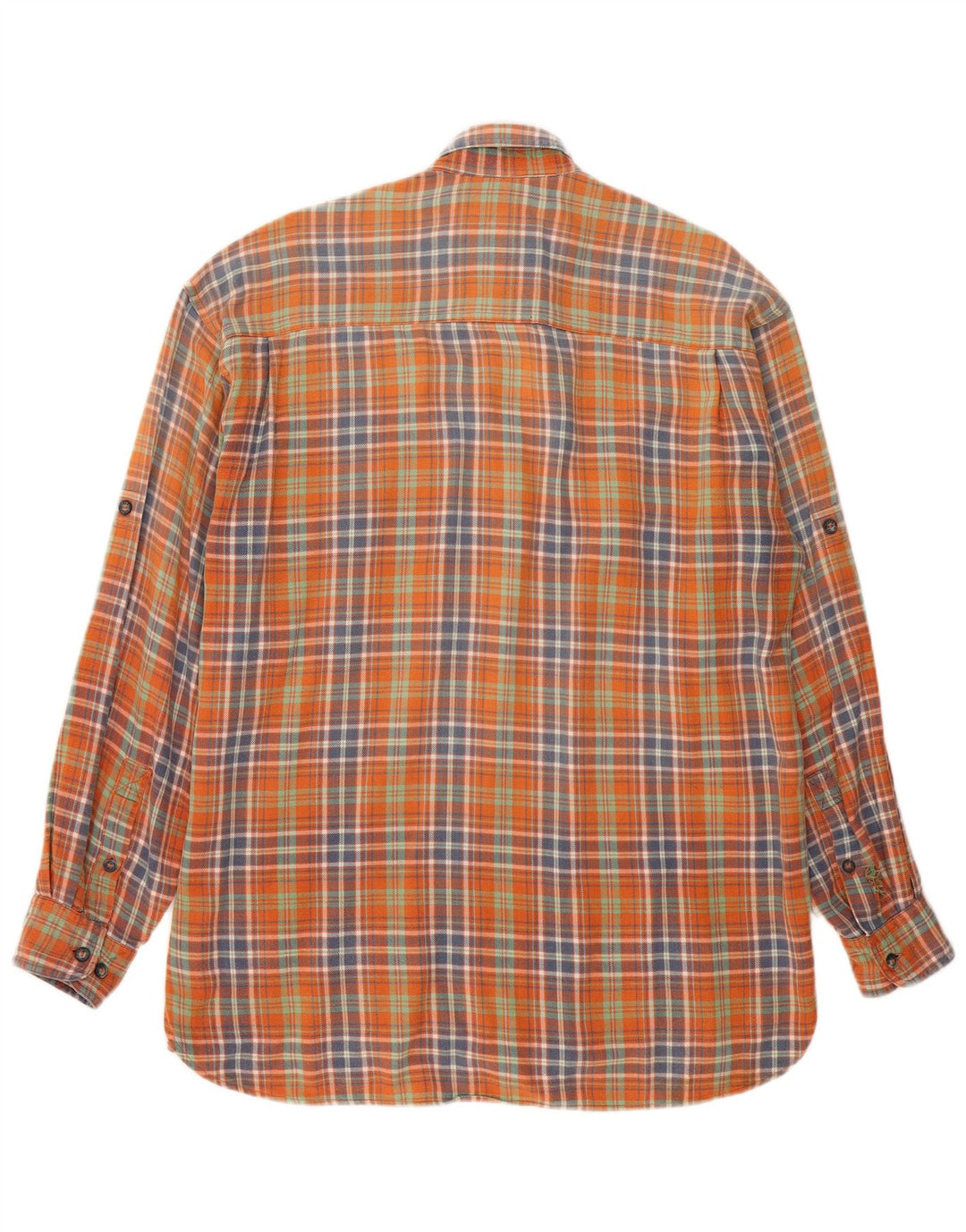 Camisa masculina de flanela Camel Active laranja médio xadrez