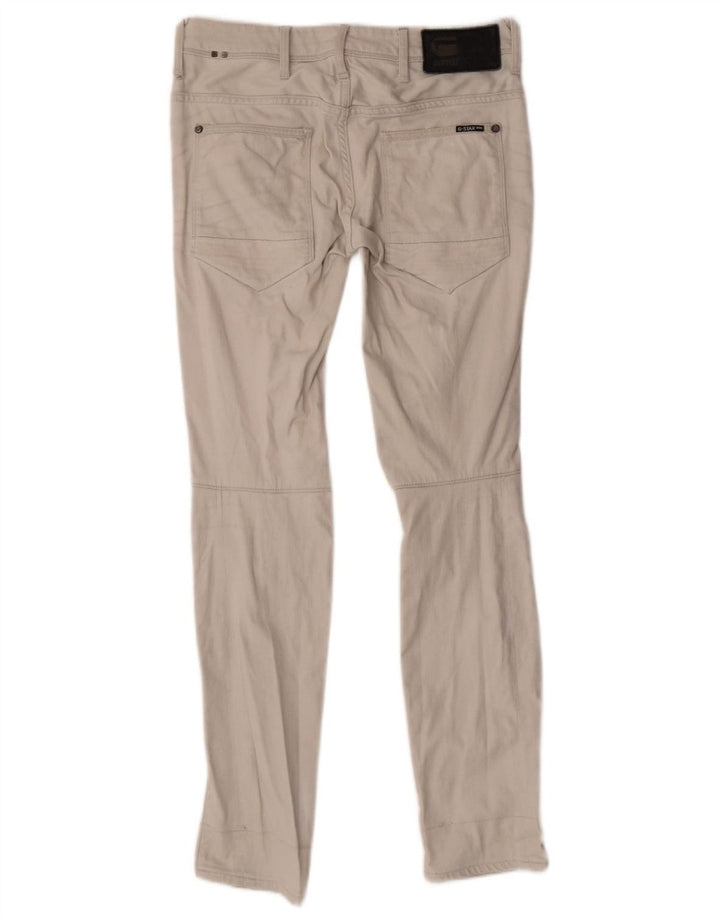 Calça feminina casual justa G-STAR W26 L30 algodão bege
