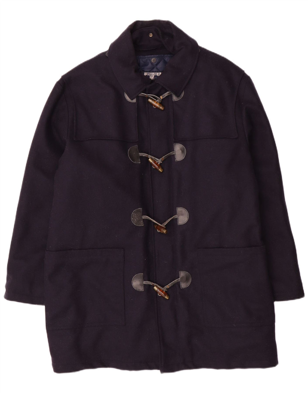 Casaco Duffle Masculino NORTH POLE Reino Unido 40 Grande Lã Azul Marinho