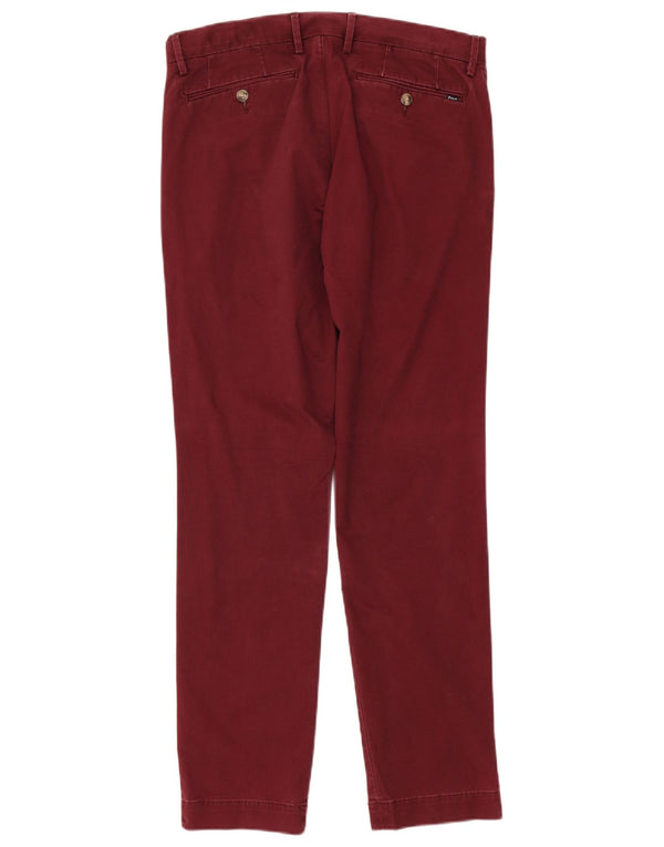 Calça Chino Masculina Slim Fit Polo Ralph Lauren W32 L32 Algodão Borgonha