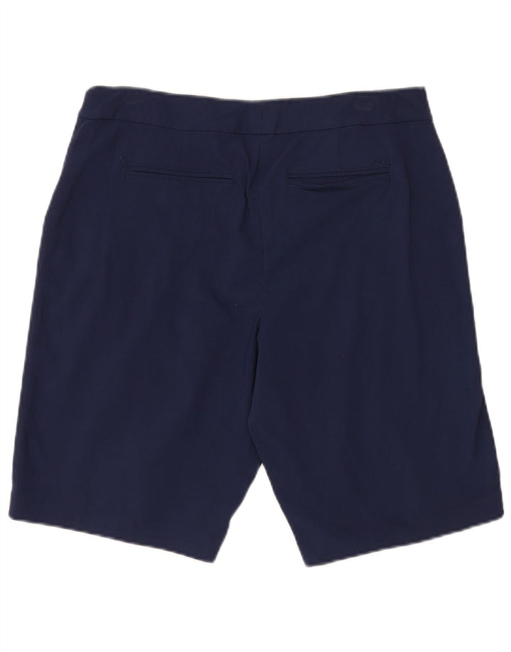 Shorts Chino Feminino Izod US 12 Grande W34 Azul Marinho Rayon