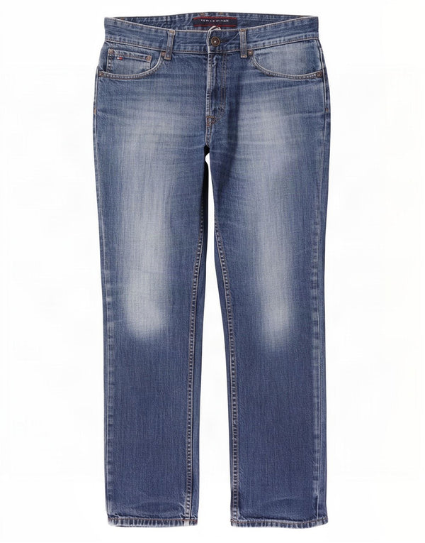 Tommy Hilfiger Mens Straight Jeans W33 L32 Blue Cotton