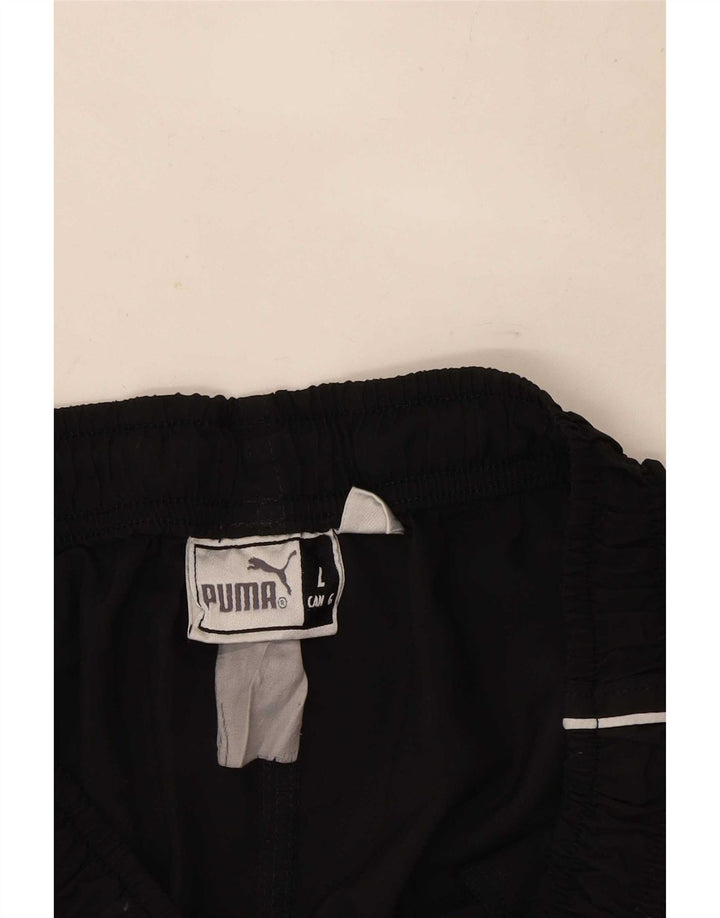 Shorts esportivos masculinos Puma grande bloco colorido preto