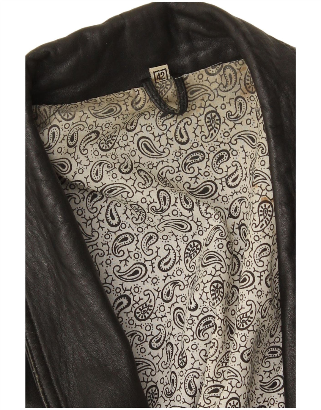 Jaqueta masculina vintage com peito duplo oversized UE 42 grande preta