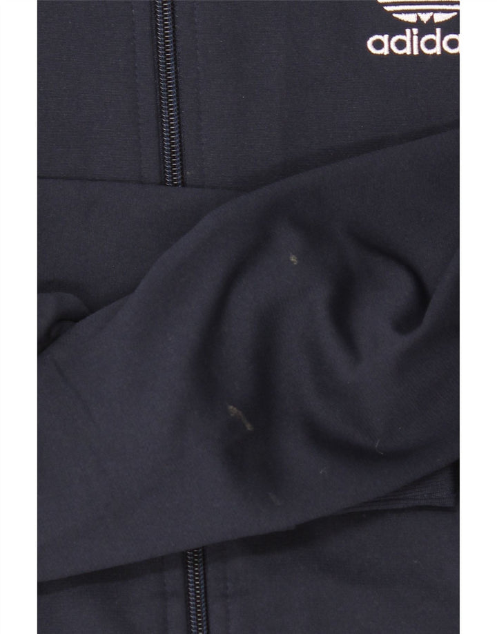 ADIDAS Meninos Tracksuit Top Jacket 13-14 Anos Azul Marinho Colorblock