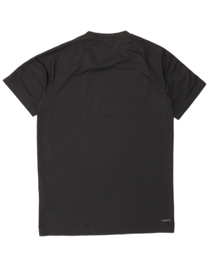 Adidas Mens Climalite Camiseta Top Médio Preto Poliéster Esportivo