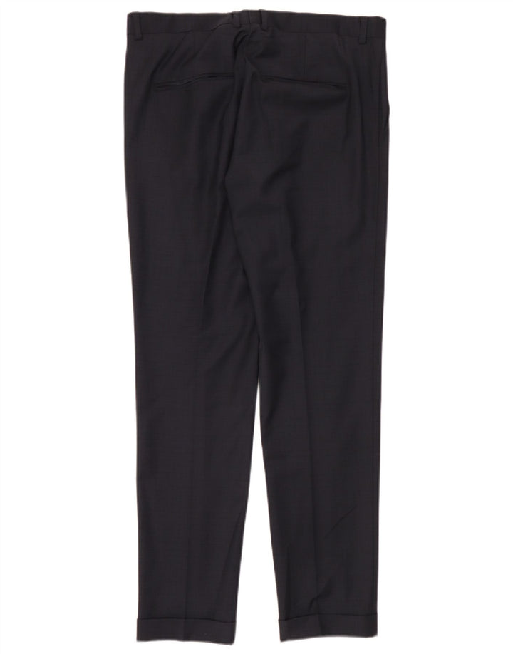 Zara Mens Slim Chino Calças EU 40 Médio W31 L30 Azul Marinho