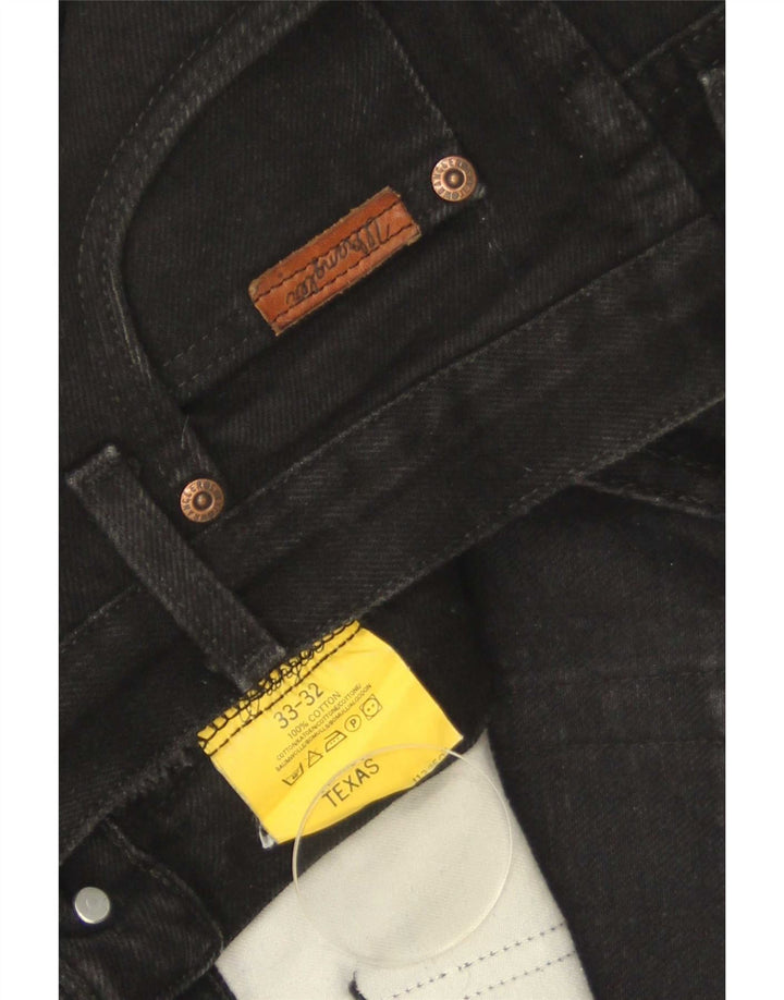 Wrangler feminino Texas Straight Jeans W33 L32 algodão preto