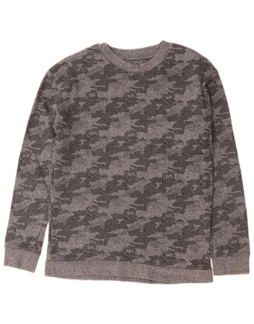 Suéter de moletom masculino Marks & Spencer 12-13 anos cinza camuflado algodão