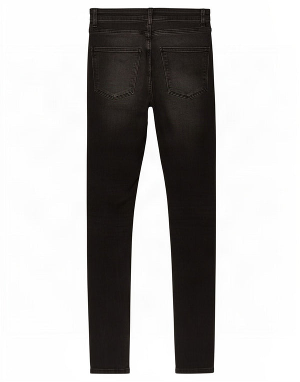 Calça jeans skinny feminina Zara EU 34 2XS W24 L27 algodão preto