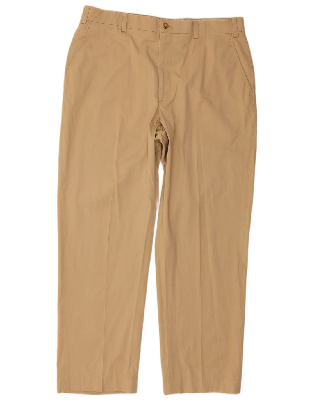 Calça Chino Reta Masculina Orvis W36 L30 Poliéster Bege