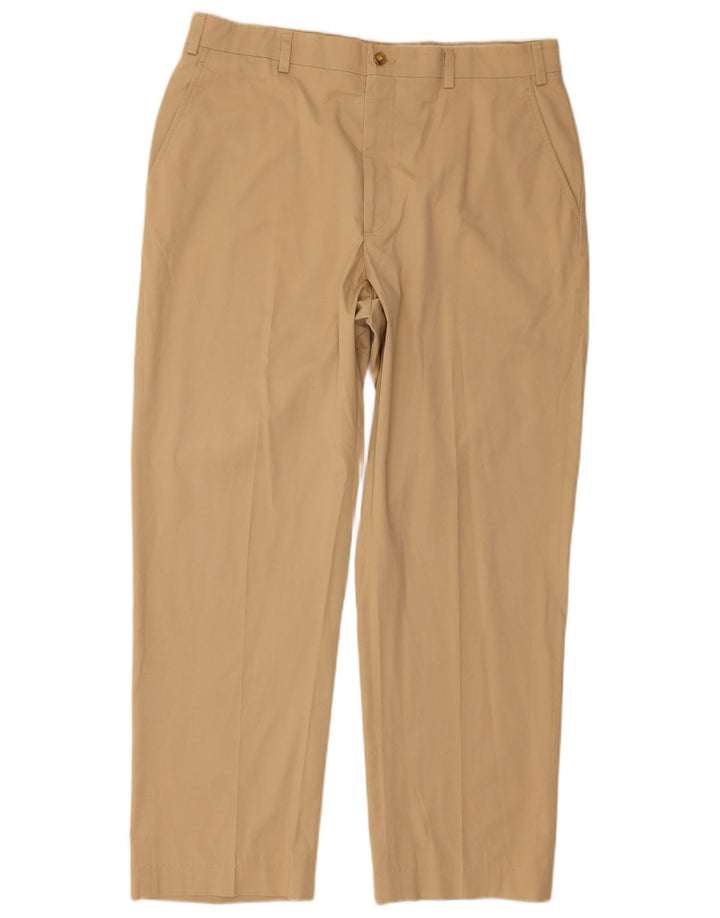 Calça Chino Reta Masculina Orvis W36 L30 Poliéster Bege