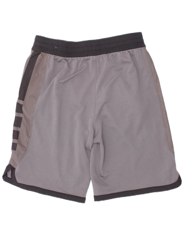 Shorts esportivos gráficos Nike Boys Dri Fit 12-13 anos grandes cinza poliéster