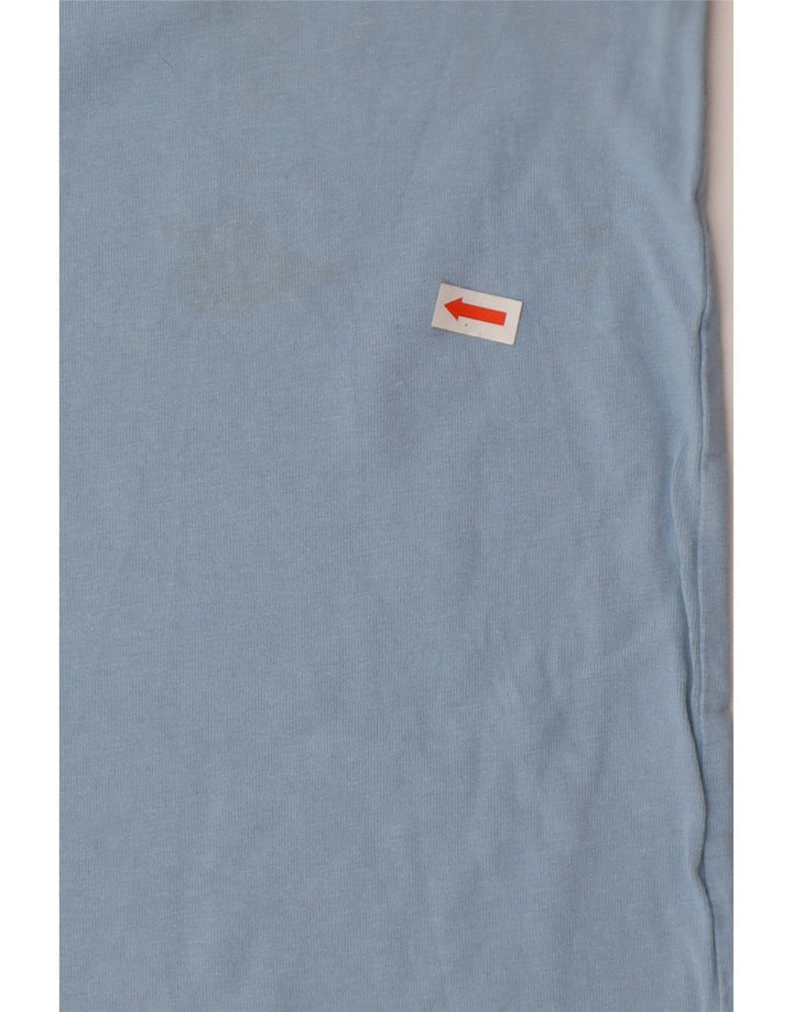 Camiseta masculina Crew Clothing Top algodão azul médio